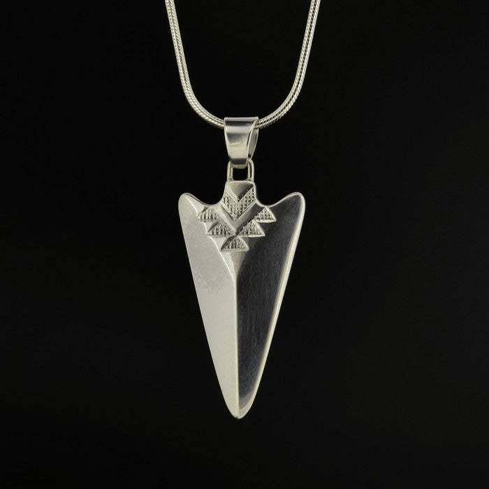 Weaving Arrowhead - Silver Pendant