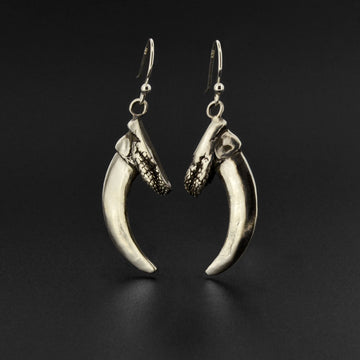 Bear Claw - Silver Earrings