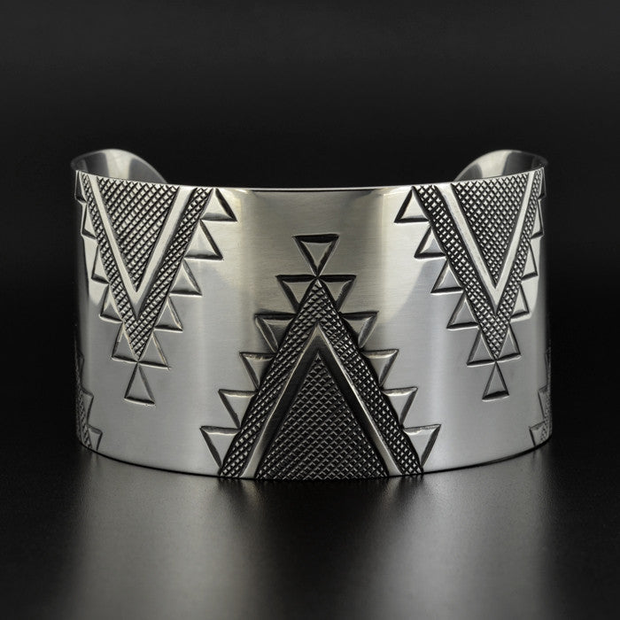 Geometric Weaving - Silver Bracelet