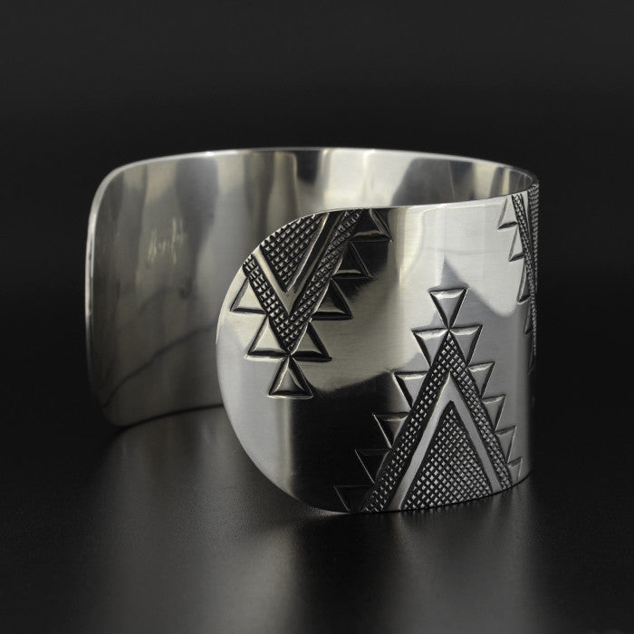 Geometric Weaving - Silver Bracelet