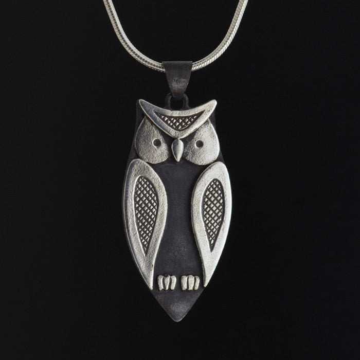 Owl - Silver Pendant