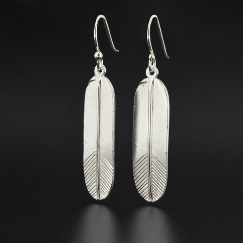 Feathers - Silver Earrings