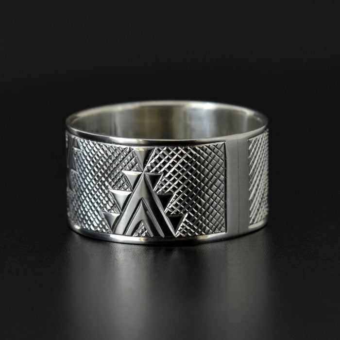 Geometric Weaving - Silver Ring