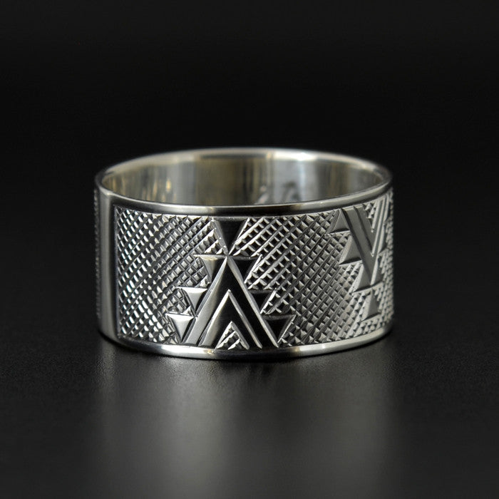 Geometric Weaving - Silver Ring