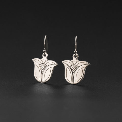 Rose Buds - Silver Earrings