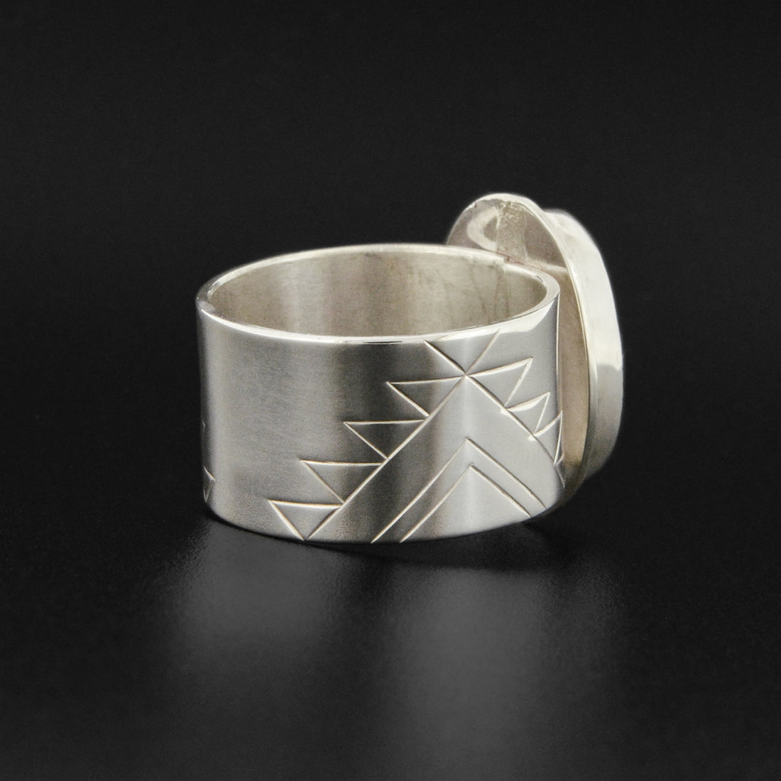 Weaving - Silver Ring with Turquoise