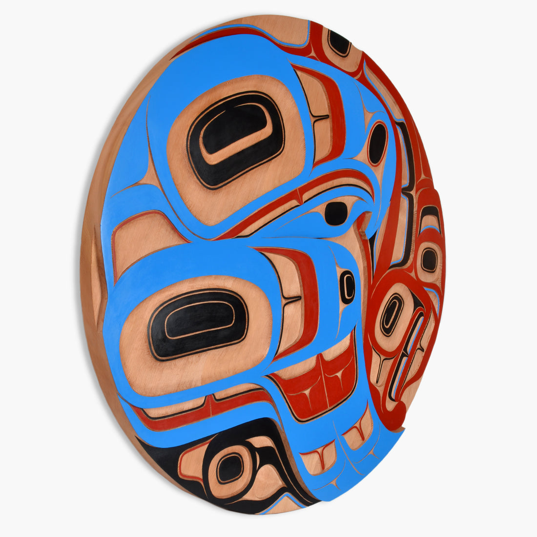 Eagle and Spawning Salmon - Red Cedar Panel