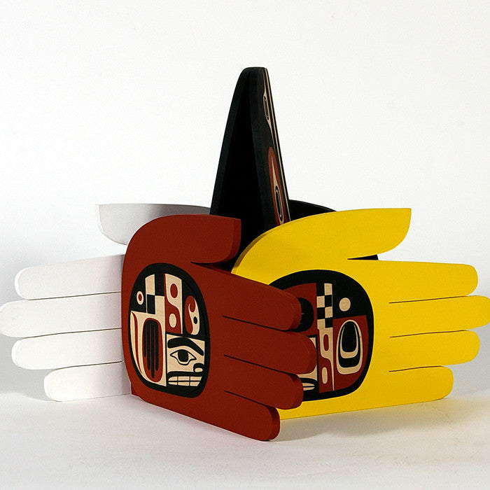 Hands of Peace and Friendship - Red Cedar and Basswood Sculpture