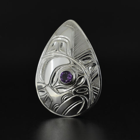 Sundown - Silver Pendant with Amethyst