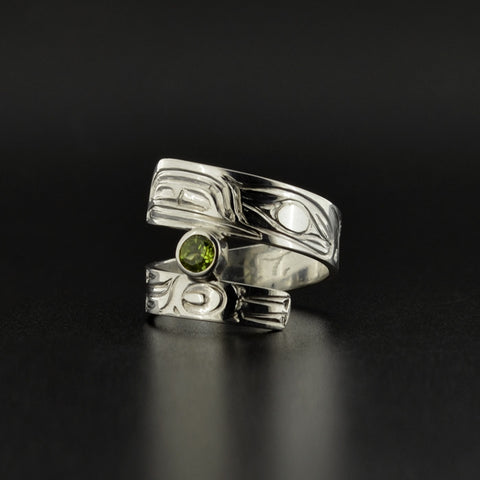 Raven - Silver Ring with Peridot