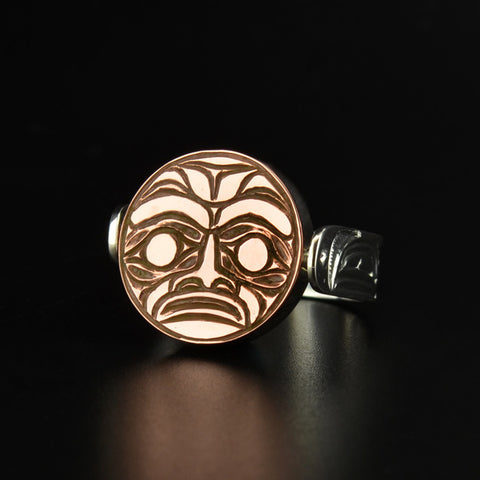 Sun and Moon - Silver and Copper Ring