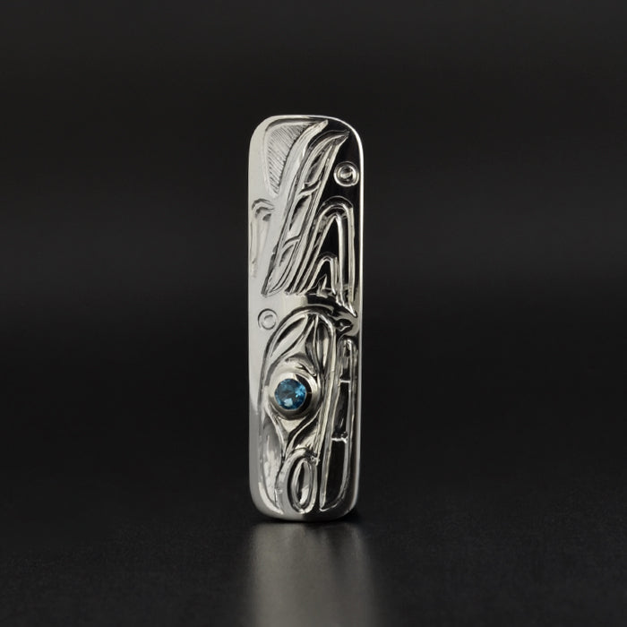 Killerwhale - Silver Pendant with Topaz