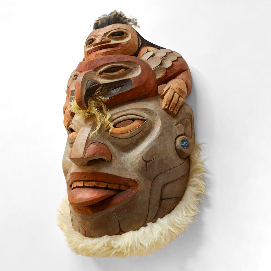 Young Shaman Old Eagle - Red Cedar Mask
