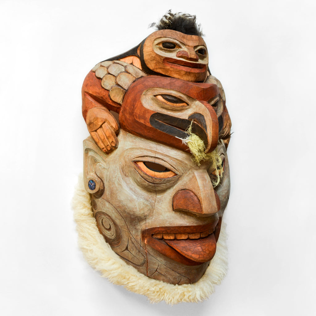 Young Shaman Old Eagle - Red Cedar Mask