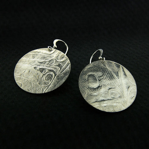 Salmon Egg - Silver Earrings