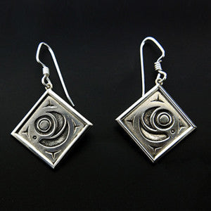 Salmon - Silver Earrings