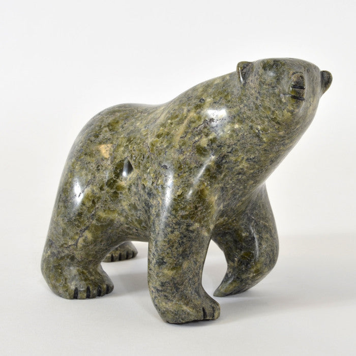 Walking Bear - Stone Sculpture