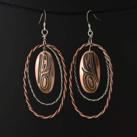 Raven - Copper Earrings