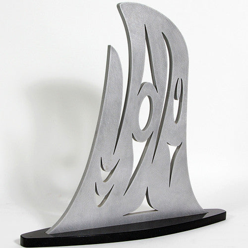 Spawning Salmon - Aluminum Sculpture