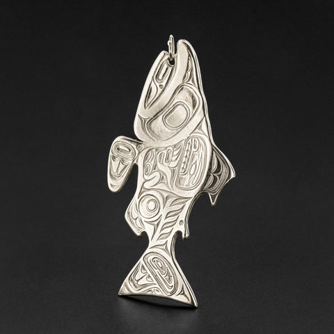 Salmon - Silver Pendant