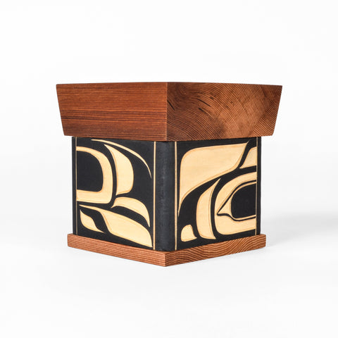 Raven and Wolf - Bentwood Box