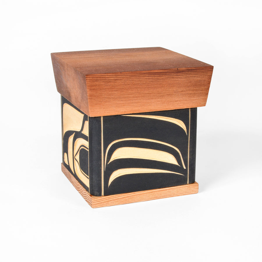 Raven and Wolf - Bentwood Box