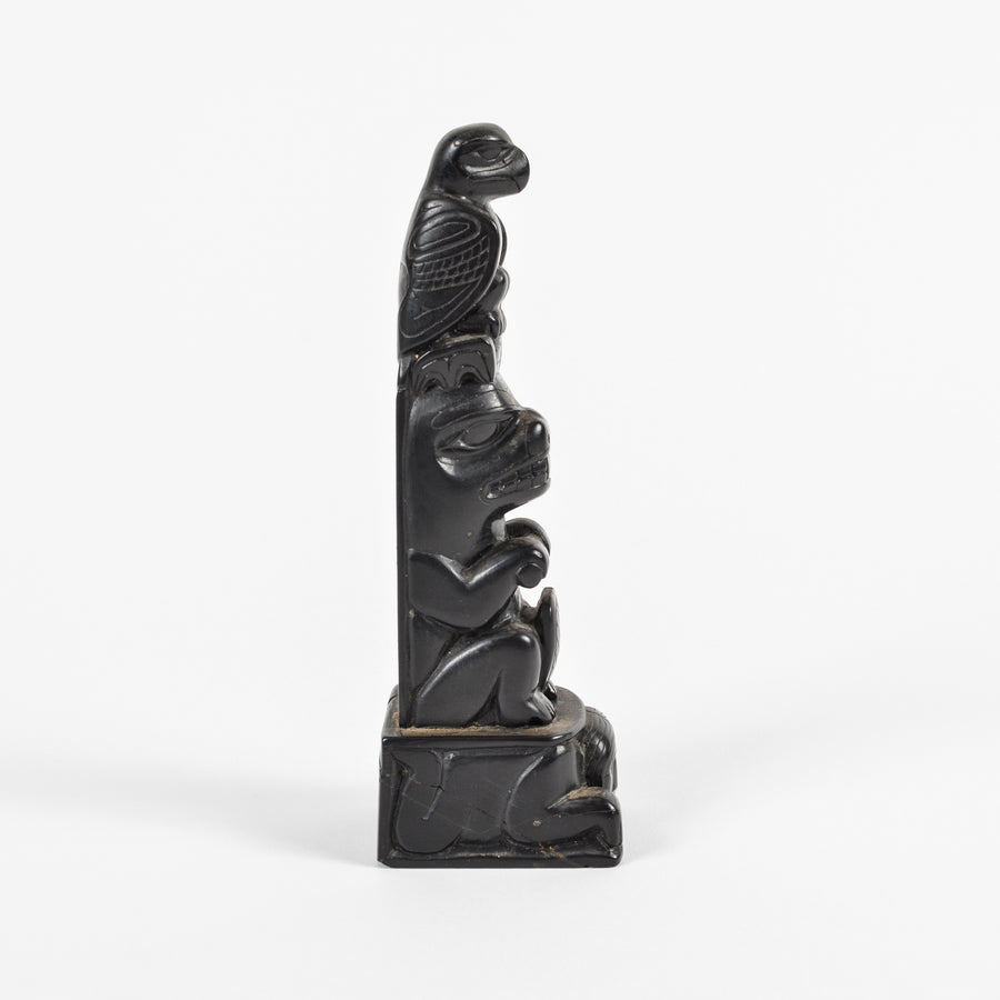 Eagle, Beaver, and Sea Monster - Argillite Pole