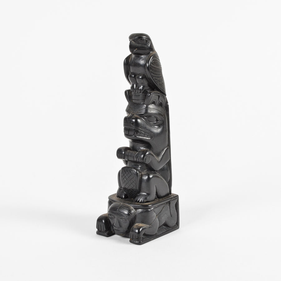 Eagle, Beaver, and Sea Monster - Argillite Pole
