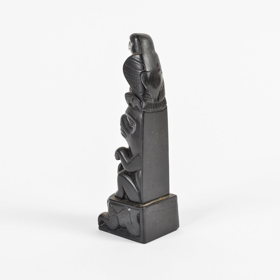 Eagle, Beaver, and Sea Monster - Argillite Pole