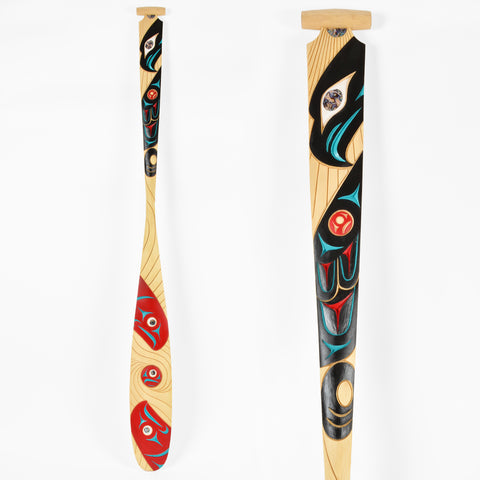 Eagle and Salmon - Yellow Cedar Paddle