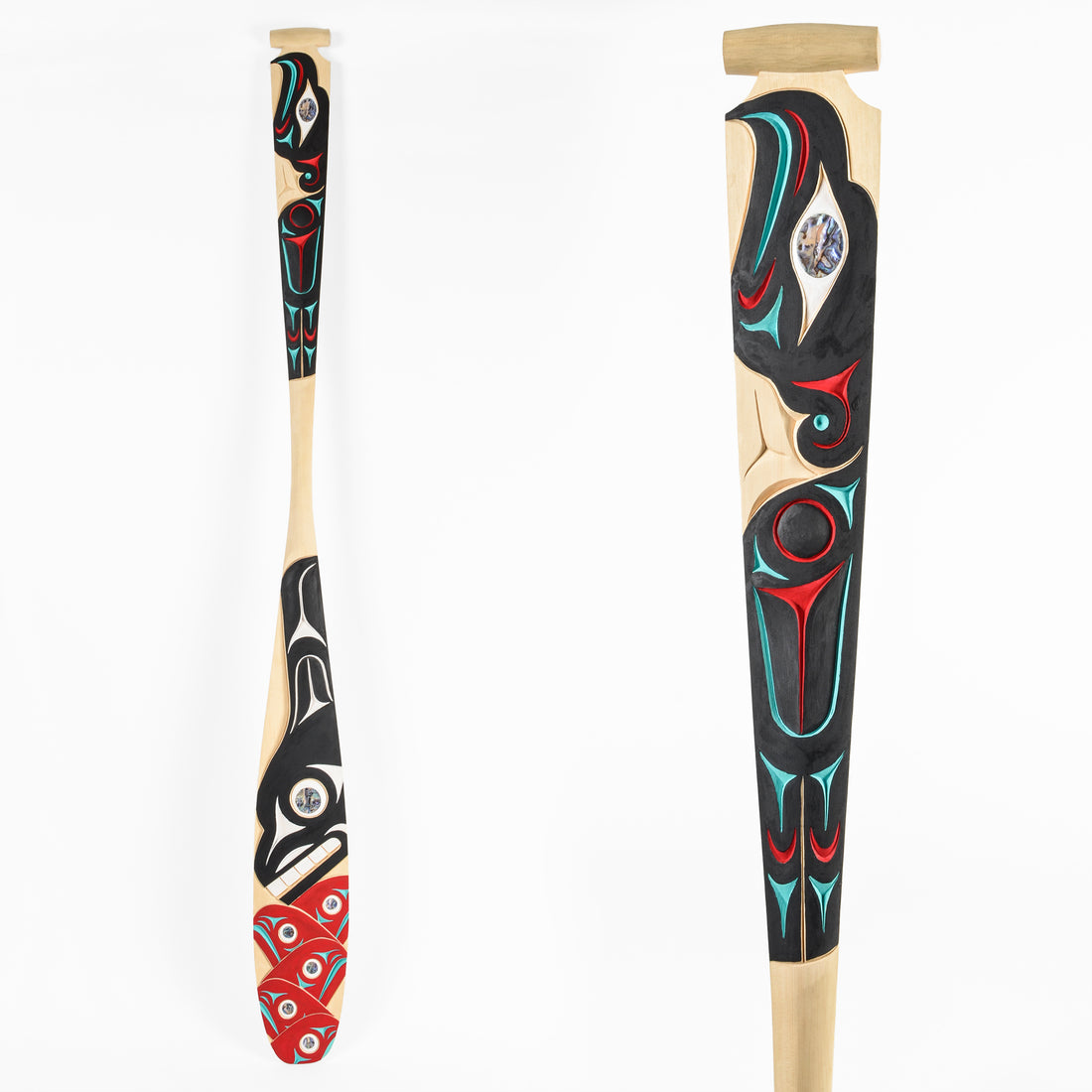 Thunderbird, Killerwhale and Salmon - Yellow Cedar Paddle