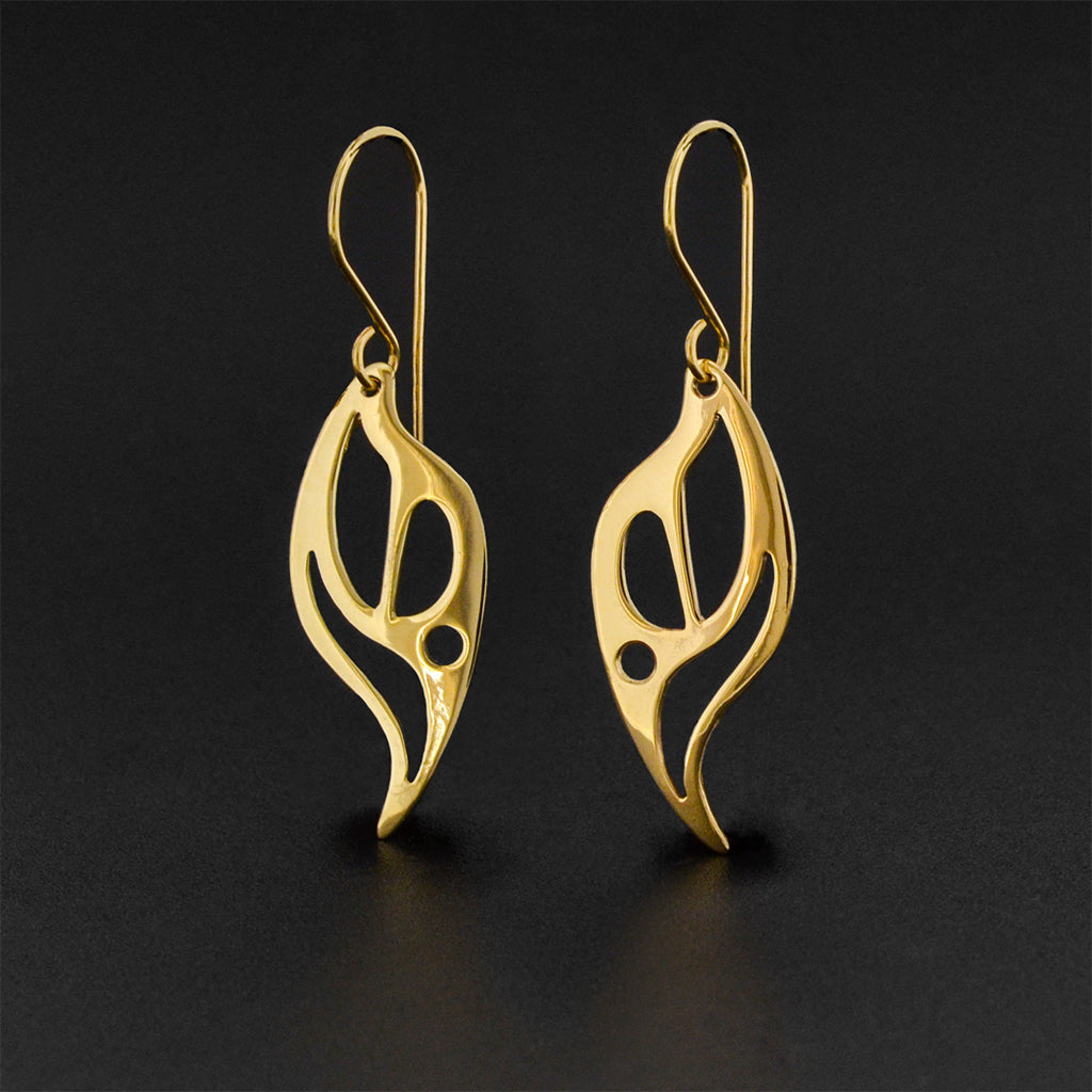 Flame - 14k Gold Earrings