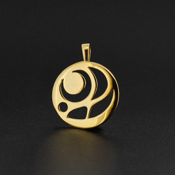 Salmon Egg - 14k Gold Pendant