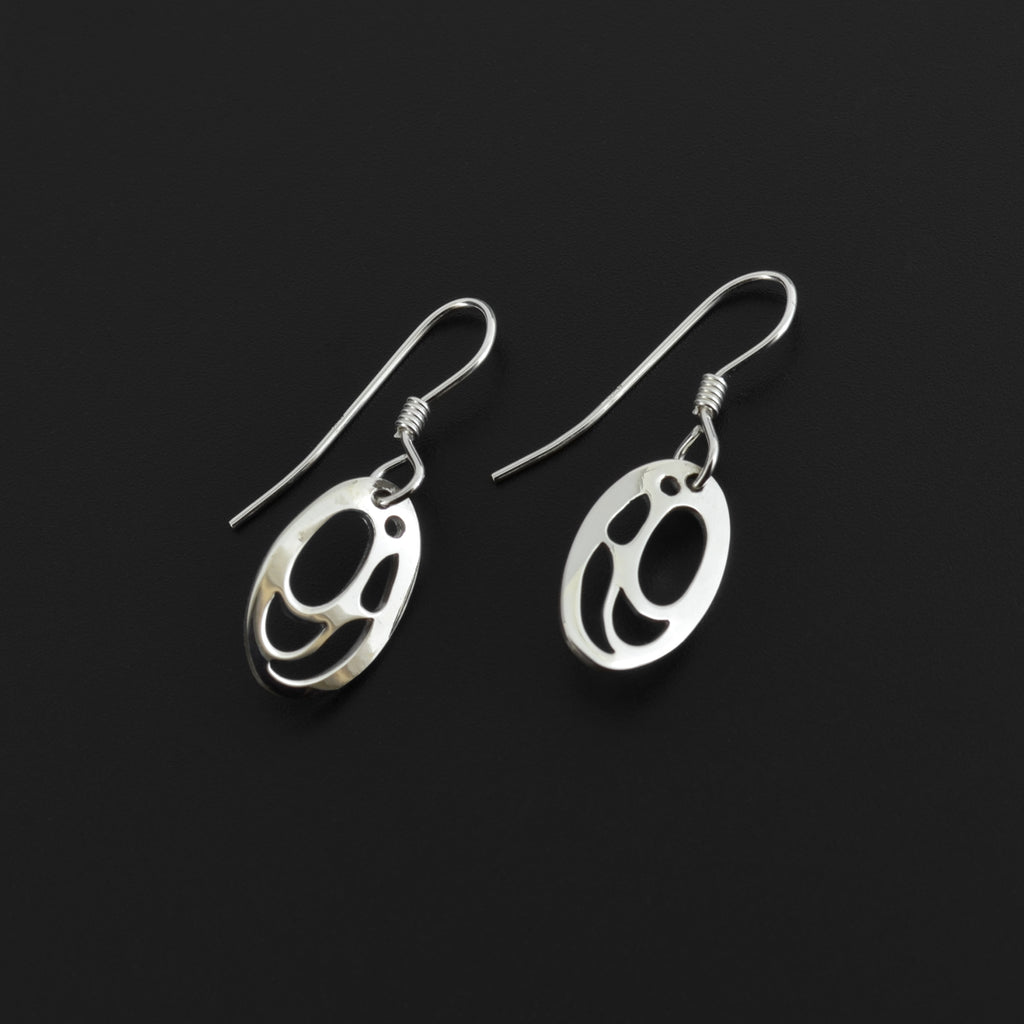 Salmon-Trouthead - Silver Earrings