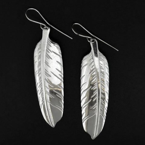 Feathers - Silver Earrings