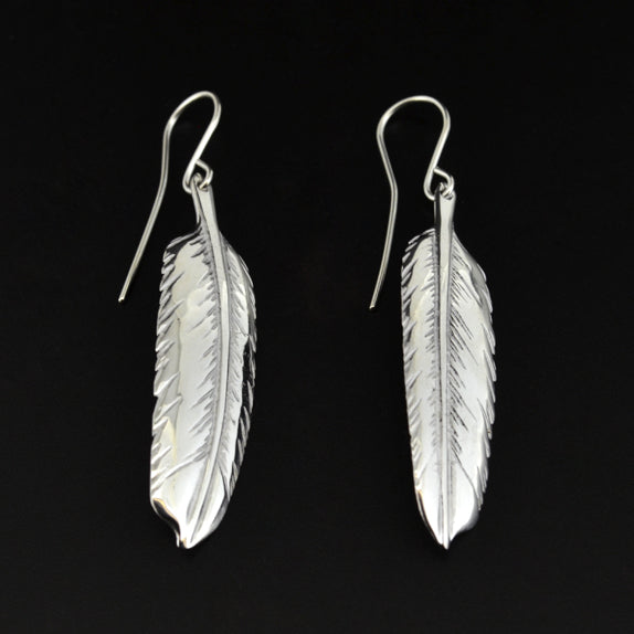 Feathers - Silver Earrings