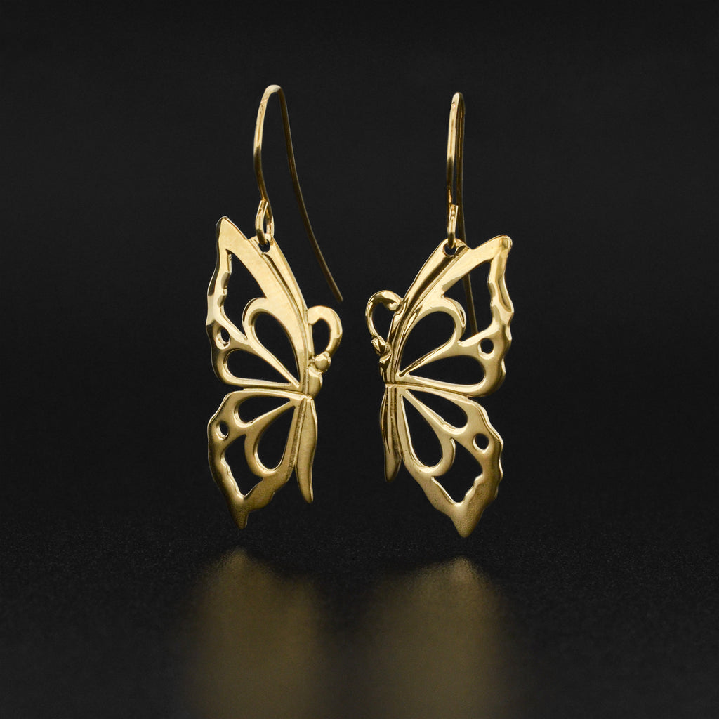 Butterfly - 14k Gold Earrings