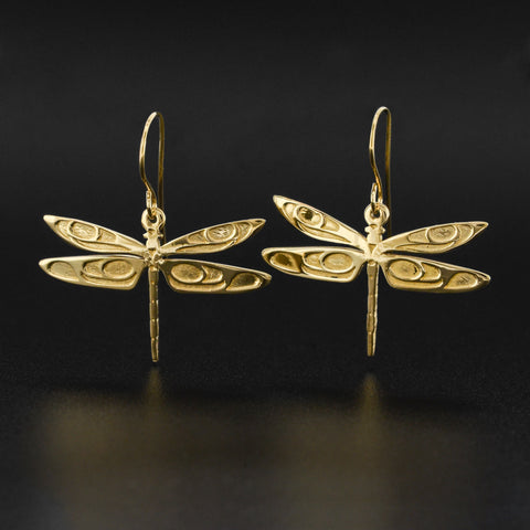Dragonflies - 14k Gold Earrings