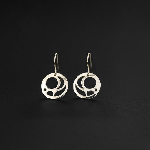 Salmon Egg - Silver Earrings