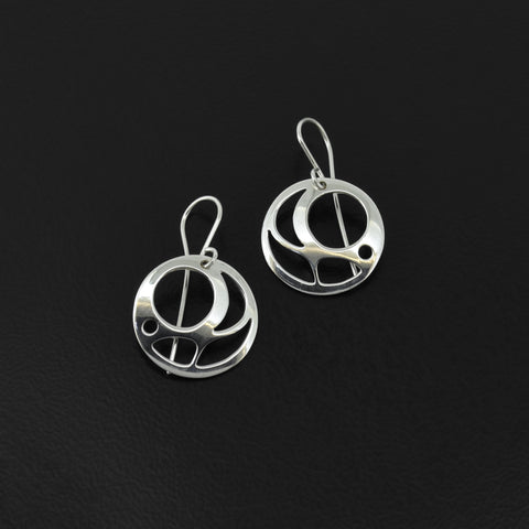 Salmon Egg - Silver Earrings