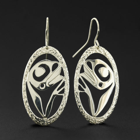 Frog - Silver Earrings