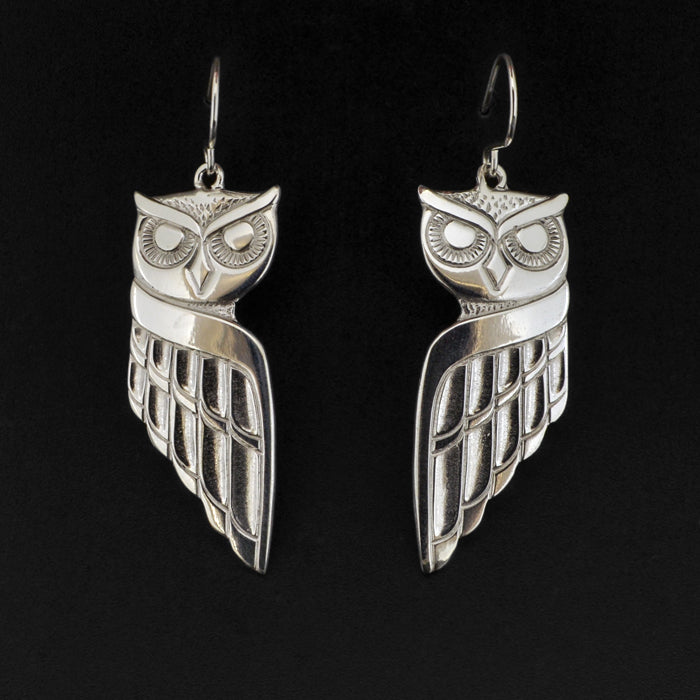 Owl - Silver Earrings