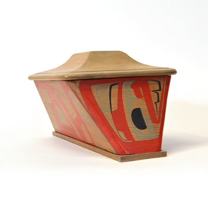 Killerwhale and Human - Red Cedar Canoe Box