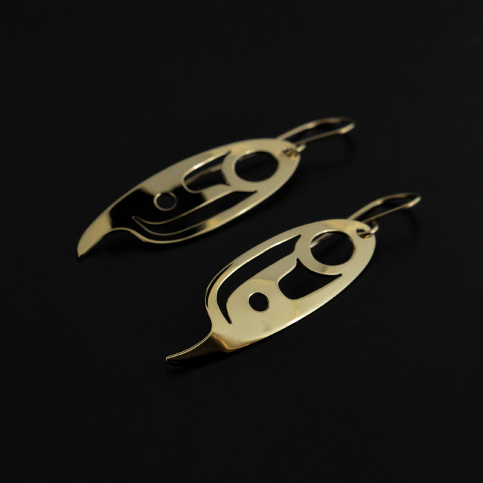 Eagle Feather - 14k Gold Earrings