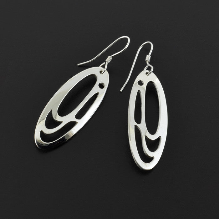Salmon - Silver Earrings