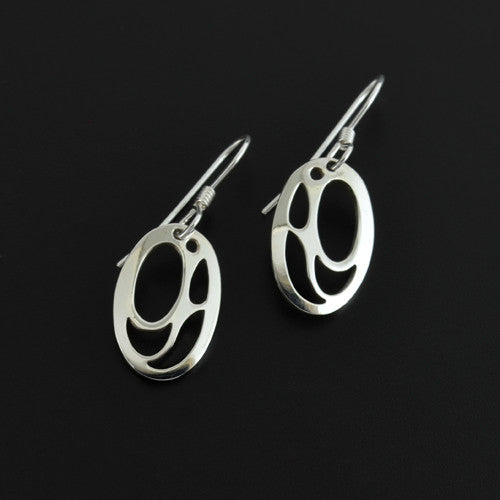 Salmon-Trouthead - Silver Earrings