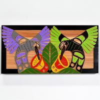 Hummingbirds - Red Cedar Panel