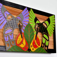 Hummingbirds - Red Cedar Panel