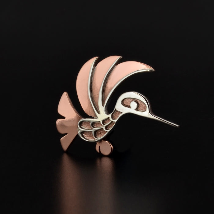 Hummingbird - Silver and Copper Pendant