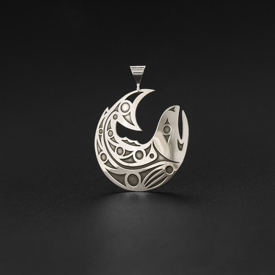 Salmon - Silver Pendant